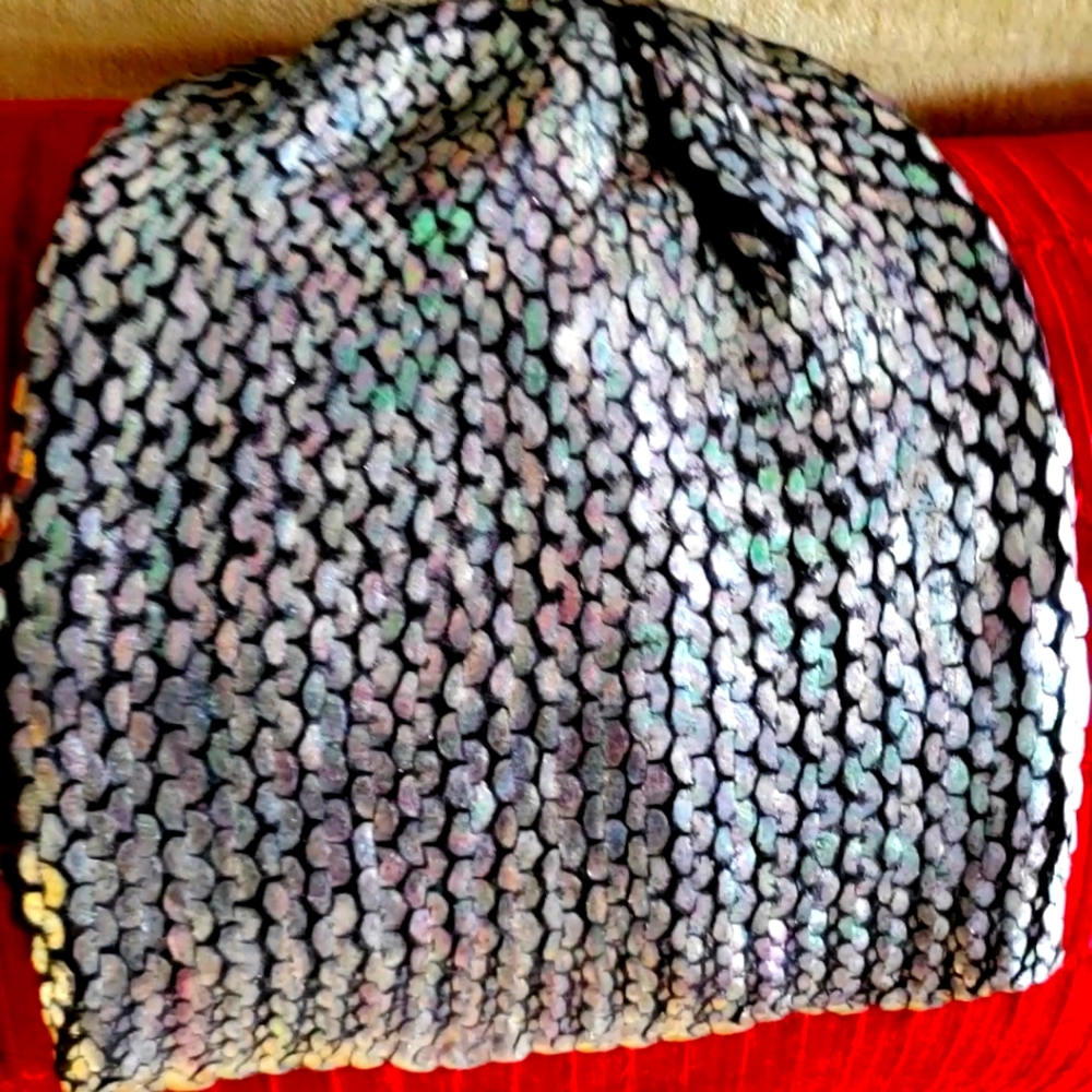 Iridescent Beanie Hat, Women, Men, Kids, NEW